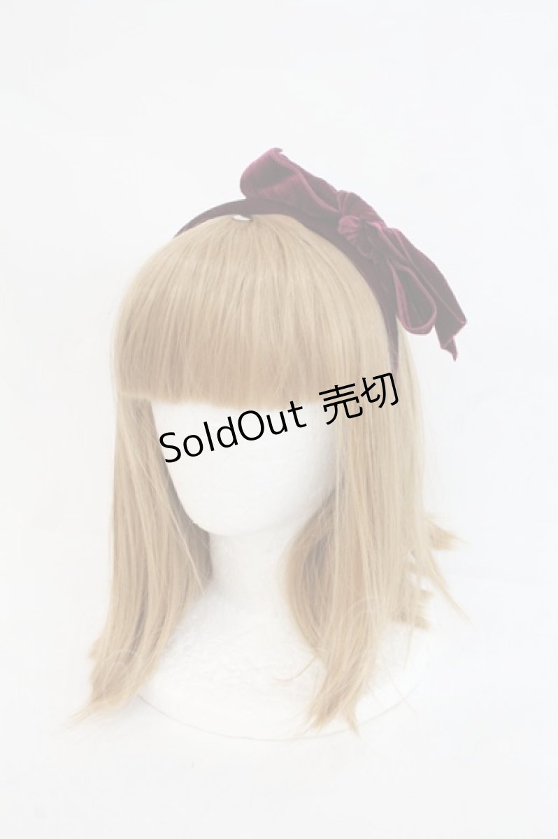 画像1: PINK HOUSE / 別珍カチューシャ  ボルドー I-26-10-15-118-LO-AC-SA-ZI (1)