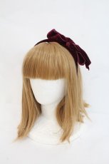 画像1: PINK HOUSE / 別珍カチューシャ  ボルドー I-26-10-15-118-LO-AC-SA-ZI (1)
