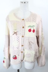 画像1: PINK HOUSE / クッキーラビットのカーディガン  ピンク I-26-10-15-032-LO-TO-SA-ZI (1)