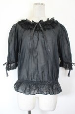 画像1: Angelic Pretty / マドレーヌレースブラウス  黒 I-26-10-17-004-AP-BL-SA-ZI (1)