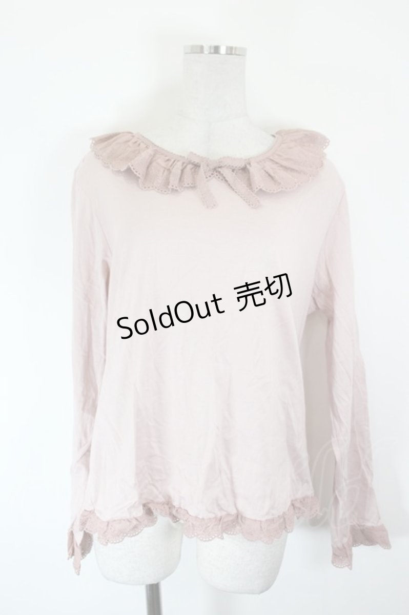 画像1: PINK HOUSE / ローズレース使いカットソー 4(L) ピンク I-26-10-17-037-LO-TO-SA-ZI (1)