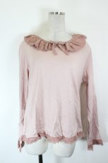 画像1: PINK HOUSE / ローズレース使いカットソー 4(L) ピンク I-26-10-17-037-LO-TO-SA-ZI (1)