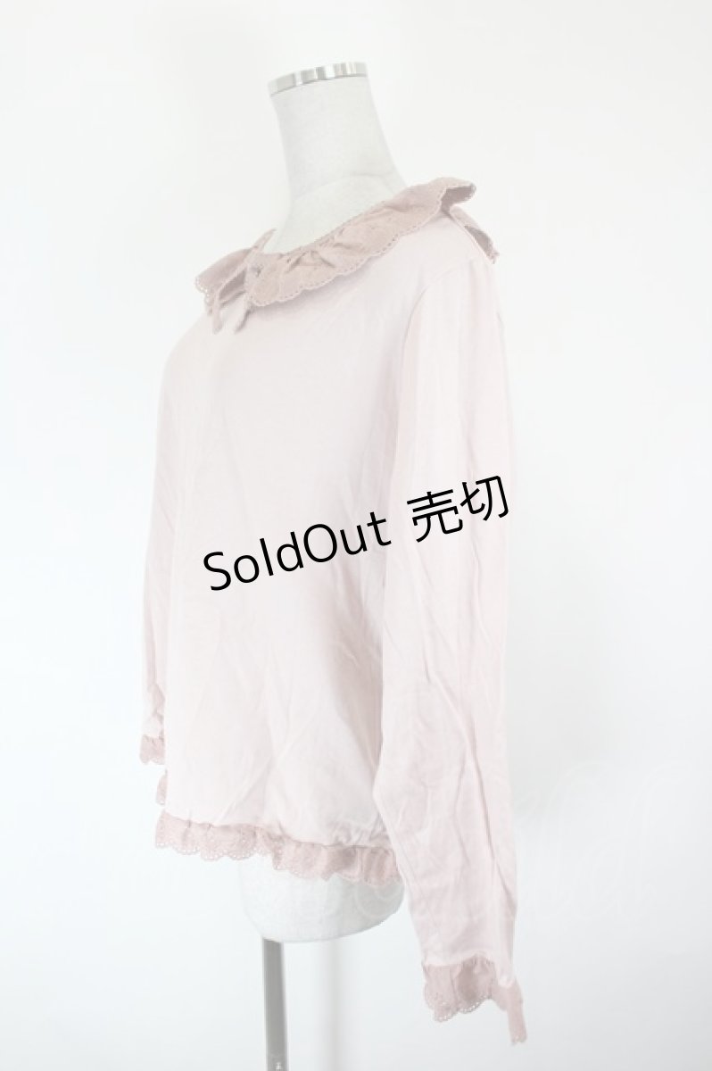 画像2: PINK HOUSE / ローズレース使いカットソー 4(L) ピンク I-26-10-17-037-LO-TO-SA-ZI (2)