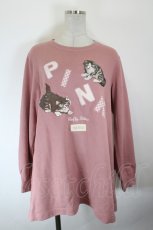 画像1: PINK HOUSE / Kitten刺繍トレーナー  ピンク I-26-10-17-043-LO-TO-SA-ZI (1)