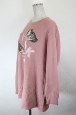 画像2: PINK HOUSE / Kitten刺繍トレーナー  ピンク I-26-10-17-043-LO-TO-SA-ZI (2)