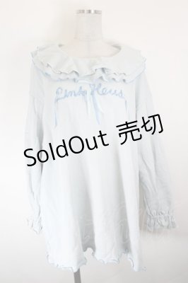 Preview of リボンコード刺繍入りスウェットチュニック  サックス