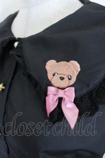 画像3: Princess Melody / くま刺繍半袖ブラウス  ブラック I-26-10-17-006-LO-BL-SA-ZI (3)