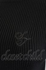 画像3: Shirley Temple / ST刺繍ハイネックニットトップス 154~162 黒Ｘ白 I-26-10-17-009-ET-TO-SA-ZI (3)