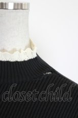 画像4: Shirley Temple / ST刺繍ハイネックニットトップス 154~162 黒Ｘ白 I-26-10-17-009-ET-TO-SA-ZI (4)