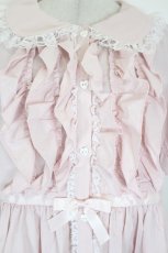 画像3: Lolime by mellfy memory / ribbon puff sleeve ruffle blouse  ピンク I-26-10-17-001-LO-BL-SA-ZI (3)
