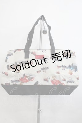 Preview of カールくん&ヒストリックカー柄トートバッグ  アイボリー