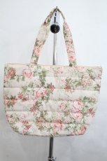 画像2: PINK HOUSE / ロージアフルーリィ柄キルティングトートBag  ピンク I-26-10-17-116-LO-BG-TE-ZI (2)