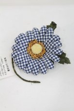 画像1: PINK HOUSE / ギンガムチェック雛菊コサージュ   I-26-10-17-129-LO-ZA-SA-ZI (1)