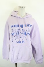 画像1: MILK / melody lineパーカー  ラベンダー I-26-10-20-004-ML-TO-SA-ZI (1)