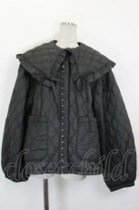 画像1: Candy Stripper / FRILL COLLAR PRECIOUS QUILTING JACKET  黒 I-26-10-20-035-PU-JA-TE-ZI (1)