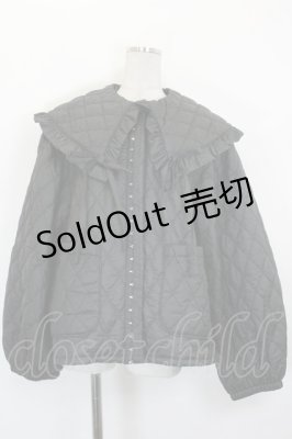 Preview of FRILL COLLAR PRECIOUS QUILTING JACKET  黒