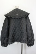 画像2: Candy Stripper / FRILL COLLAR PRECIOUS QUILTING JACKET  黒 I-26-10-20-035-PU-JA-TE-ZI (2)