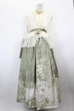 画像1: YiMengGe（海外ロリータブランド） / 中華風ロリィタセットアップ XL アイボリー×グリーン I-26-10-20-039-LO-OP-TE-ZI (1)