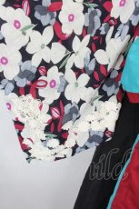 画像3: Favorite / 和洋折衷着物風花柄×Laceワンピース M?L 黒 I-26-10-20-040-LO-OP-TE-ZI (3)