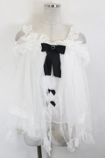 画像1: LALAJK（海外ロリータブランド） / 儚羽リボンシースルー トップス S 白 I-26-10-20-006-LO-TO-TE-ZI (1)