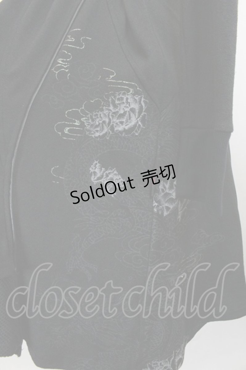 画像3: Ozz Croce / 龍刺繍パーカーワンピース  黒 I-26-10-20-058-OO-OP-SA-ZI (3)