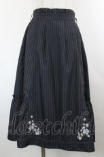 画像1: axes femme / 花刺繍入り切替フレアスカート M ネイビー I-26-10-20-064-AX-SK-TE-ZI (1)