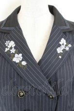 画像3: axes femme / 花刺繍クラシックベスト M ネイビー I-26-10-20-010-AX-TO-TE-ZI (3)
