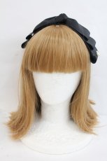 画像2: m petit by misako / NINA'S /リボンカチューシャ  黒 I-26-10-20-106-LO-AC-SA-ZI (2)