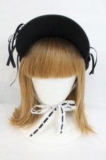 画像2: Candy Stripper / HEAD DRESS CAP  黒Ｘ白 I-26-10-20-110-PU-AC-SA-ZI (2)