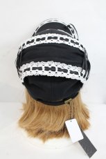 画像3: Candy Stripper / HEAD DRESS CAP  黒Ｘ白 I-26-10-20-110-PU-AC-SA-ZI (3)