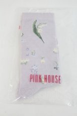 画像1: PINK HOUSE / スプリンクルポジー柄ソックス  ラベンダー I-26-10-20-125-LO-ZA-SA-ZI (1)