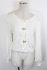 画像1: axes femme POETIQUE / レース×リボンニットカーディガン M オフ I-26-10-20-014-AX-TO-TE-ZI (1)