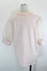 画像2: Bubbles / 袖ドットオーガンジー半袖トップス  ピンク I-26-10-20-018-LO-TO-TE-ZI (2)