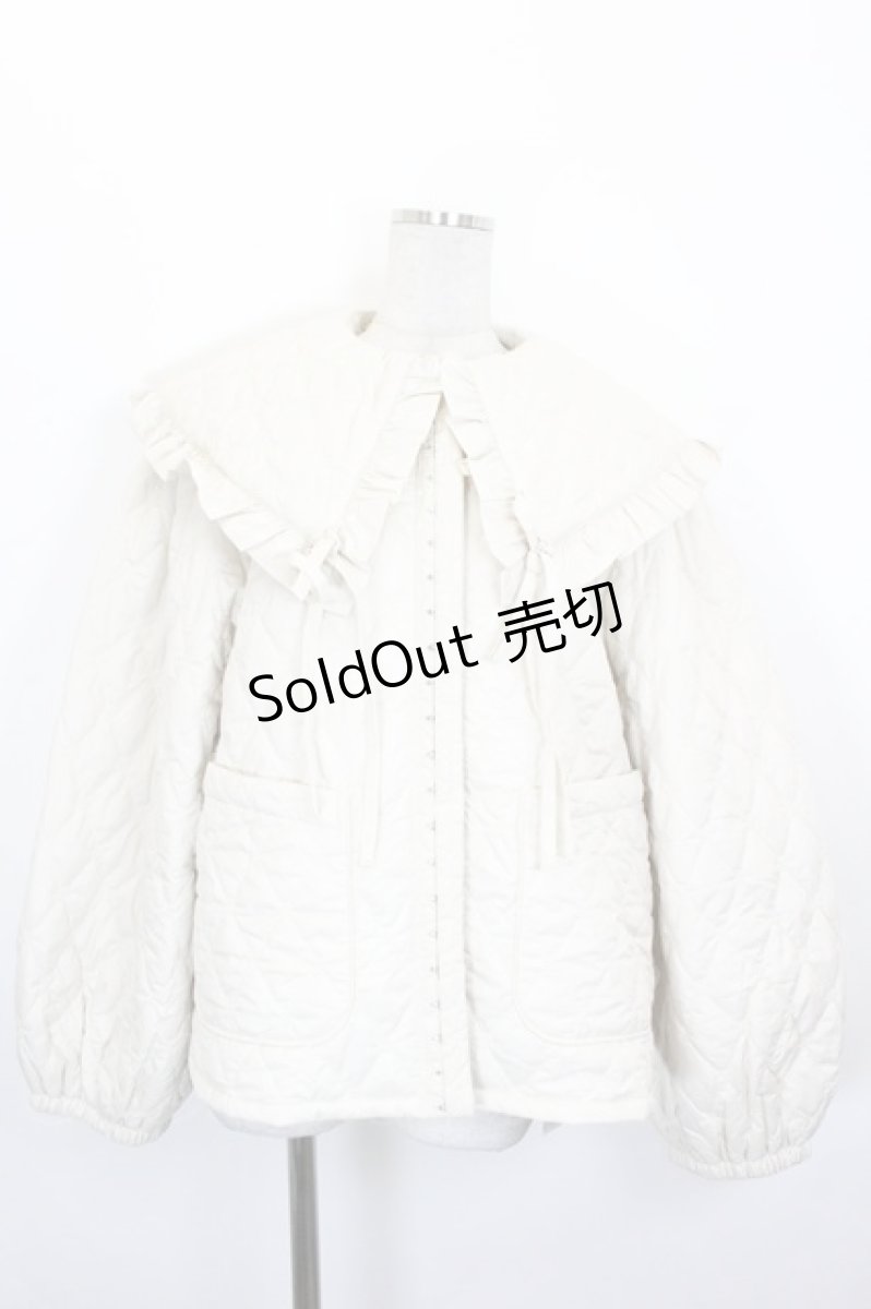 画像1: Candy Stripper / FRILL COLLAR PRECIOUS QUILTING JACKET 2 ベージュ I-26-10-20-030-PU-JA-SA-ZI (1)