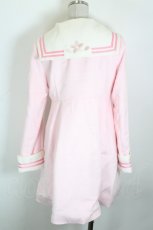画像2: To Alice / セーラー襟コート  ピンクＸ白 I-26-10-22-042-LO-CO-SA-ZI (2)