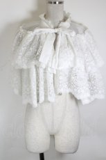画像1: ATELIER PIERROT / Chantilly Lace Capelet  白 I-26-10-22-044-EL-TO-TE-ZI (1)