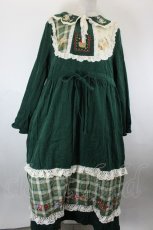画像1: Wild Garden / アニマル&お花刺繍コーデュロイワンピース F グリーン I-26-10-22-059-LO-OP-TE-ZI (1)