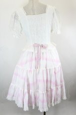 画像2: mellfy memory / Feeling happy laceワンピース M 白×ピンク I-26-10-22-060-LO-OP-TE-ZI (2)