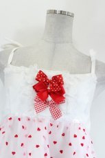 画像4: Nile Perch / フロッキーハートシフォンキャミワンピース  ピンクＸ赤Ｘ白 I-26-10-22-063-LO-OP-SA-ZI (4)