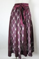 画像1: axes femme / 薔薇柄ベルベットライクスカート  ボルドー I-26-10-22-079-AX-SK-SA-ZI (1)