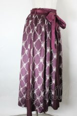 画像3: axes femme / 薔薇柄ベルベットライクスカート  ボルドー I-26-10-22-079-AX-SK-SA-ZI (3)