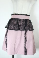 画像1: Ank Rouge / レースペプラムスカート M ピンク×黒 I-26-10-22-080-CA-PA-TE-ZI (1)