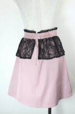 画像2: Ank Rouge / レースペプラムスカート M ピンク×黒 I-26-10-22-080-CA-PA-TE-ZI (2)