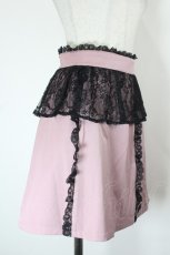画像3: Ank Rouge / レースペプラムスカート M ピンク×黒 I-26-10-22-080-CA-PA-TE-ZI (3)