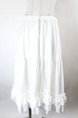 画像1: axes femme kawaii / ミディフリルペチスカート M 白 I-26-10-22-082-AX-SK-SA-ZI (1)