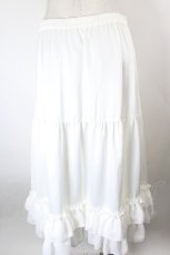 画像2: axes femme kawaii / ミディフリルペチスカート M 白 I-26-10-22-082-AX-SK-SA-ZI (2)