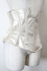画像3: BLOOD SUPPLY（海外ブランド） / Silver Glitter Diamond Armor Fishbone Studded Waistband Corset  ベージュ I-26-10-22-093-GO-ZA-TE-ZI (3)