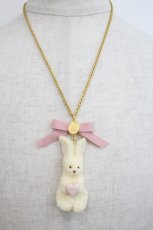 画像1: Q-pot. / ミルクなうさぎクッキーネックレス   I-26-10-22-096-QP-AC-TE-ZI (1)