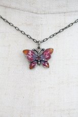 画像2: ANNA SUI / 蝶モチーフネックレス  シルバーＸピンク I-26-10-22-099-PU-AC-SA-ZI (2)