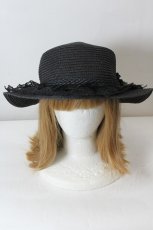 画像1: axes femme / 巻きバラレースカンカン帽  黒 I-26-10-22-118-AX-AC-TE-ZI (1)